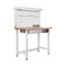 Seville Classics UltraHD Lighted Workcenter w/ Wood Top and Pegboard